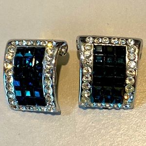 Blue Sapphire clip on earrings